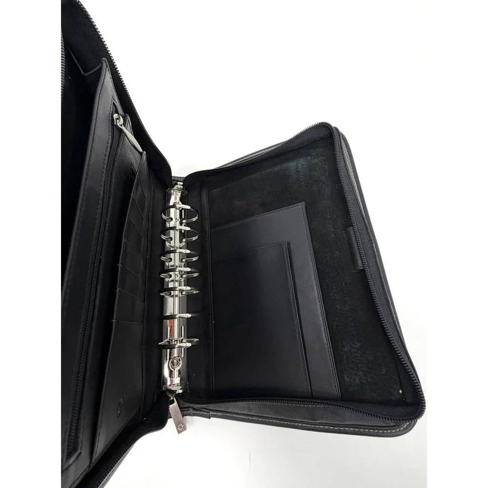 Franklin Covey Black Zip Around Planner Binder Organizer 1.5